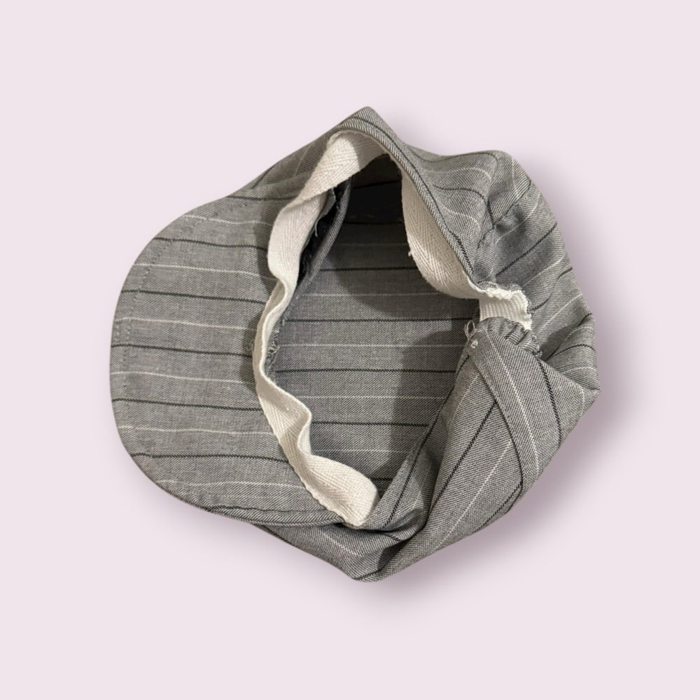 Baby Boy Pinstripe Romper Set Newsboy Hat Formal Outfit 3-6M - Picture 5 of 6